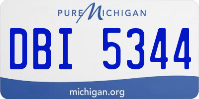 MI license plate DBI5344