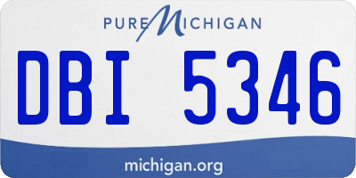 MI license plate DBI5346