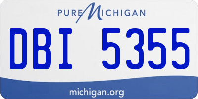 MI license plate DBI5355
