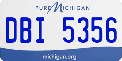MI license plate DBI5356