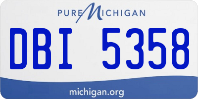 MI license plate DBI5358