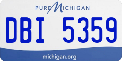 MI license plate DBI5359