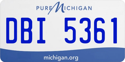 MI license plate DBI5361