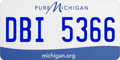 MI license plate DBI5366
