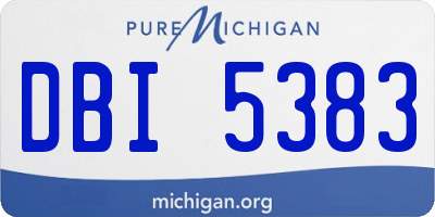 MI license plate DBI5383