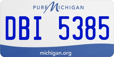 MI license plate DBI5385