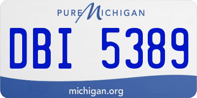 MI license plate DBI5389