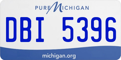 MI license plate DBI5396