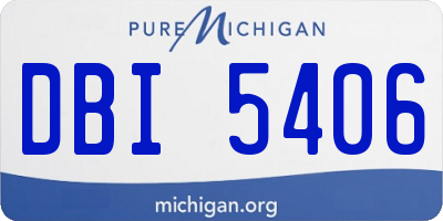 MI license plate DBI5406