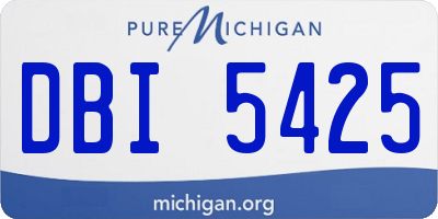 MI license plate DBI5425