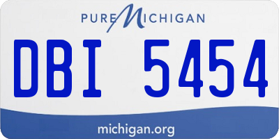 MI license plate DBI5454