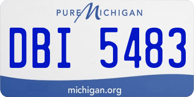MI license plate DBI5483