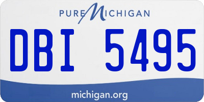 MI license plate DBI5495