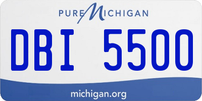 MI license plate DBI5500