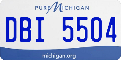 MI license plate DBI5504