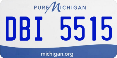 MI license plate DBI5515