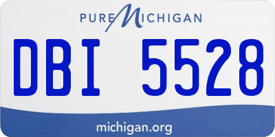 MI license plate DBI5528
