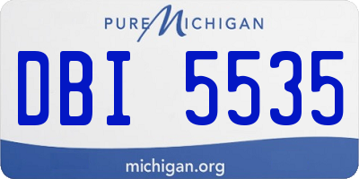 MI license plate DBI5535