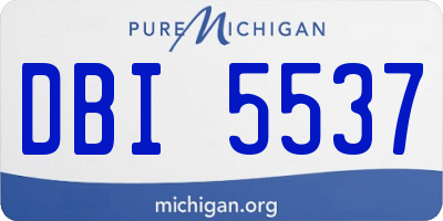 MI license plate DBI5537