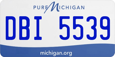 MI license plate DBI5539