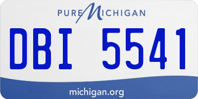 MI license plate DBI5541