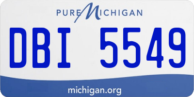MI license plate DBI5549