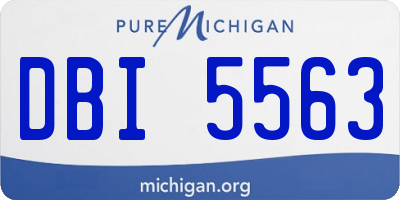 MI license plate DBI5563