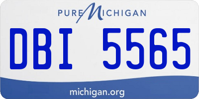 MI license plate DBI5565