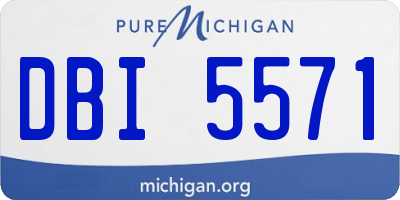 MI license plate DBI5571