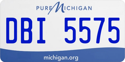 MI license plate DBI5575