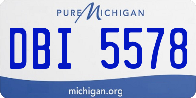 MI license plate DBI5578