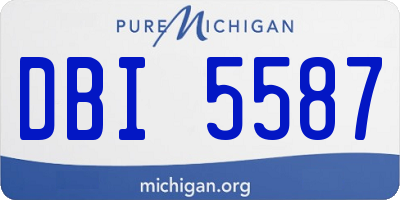 MI license plate DBI5587