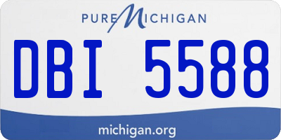 MI license plate DBI5588
