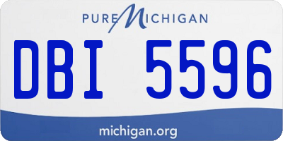 MI license plate DBI5596