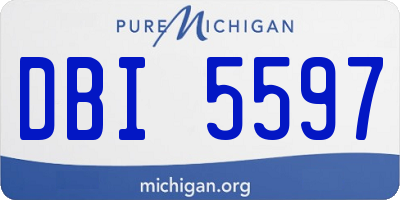 MI license plate DBI5597
