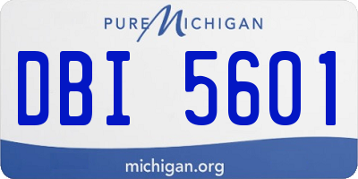 MI license plate DBI5601
