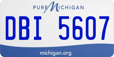 MI license plate DBI5607