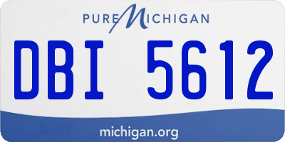 MI license plate DBI5612