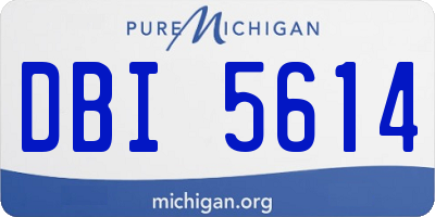 MI license plate DBI5614
