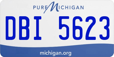 MI license plate DBI5623