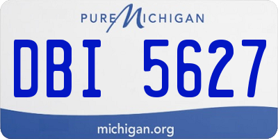 MI license plate DBI5627