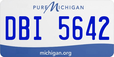 MI license plate DBI5642