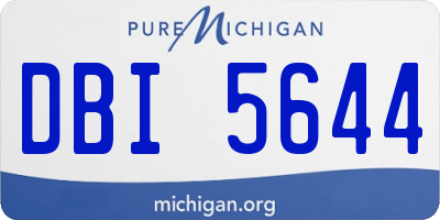 MI license plate DBI5644