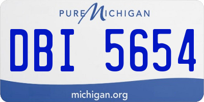 MI license plate DBI5654