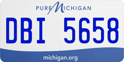 MI license plate DBI5658