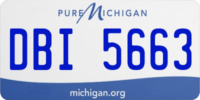 MI license plate DBI5663