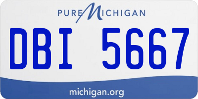 MI license plate DBI5667