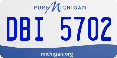 MI license plate DBI5702