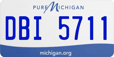MI license plate DBI5711