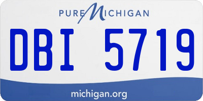 MI license plate DBI5719